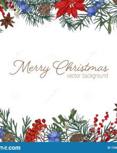 editable christmas greeting card template decorated by branches and christmas note cards template sample