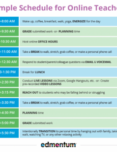 editable edmentum virtual teacher schedule sample in 2020  online daily agenda slide template excel