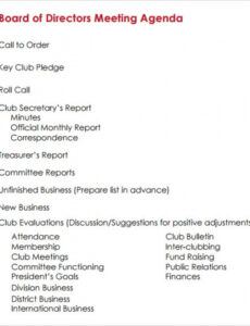 editable free 11 sample board meeting agenda templates in pdf  ms hoa board meeting agenda template excel