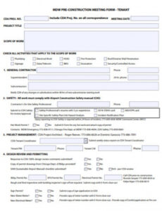 editable free 43 meeting forms in pdf  ms word  excel pre construction meeting agenda template word