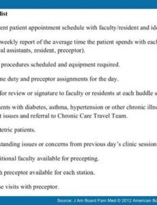 editable implementing teams in a pcmh residency practice daily huddle agenda template doc