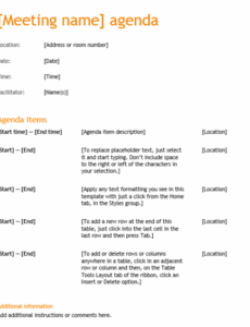 editable meeting agenda templates  10 word excel  pdf samples agenda and minutes template doc