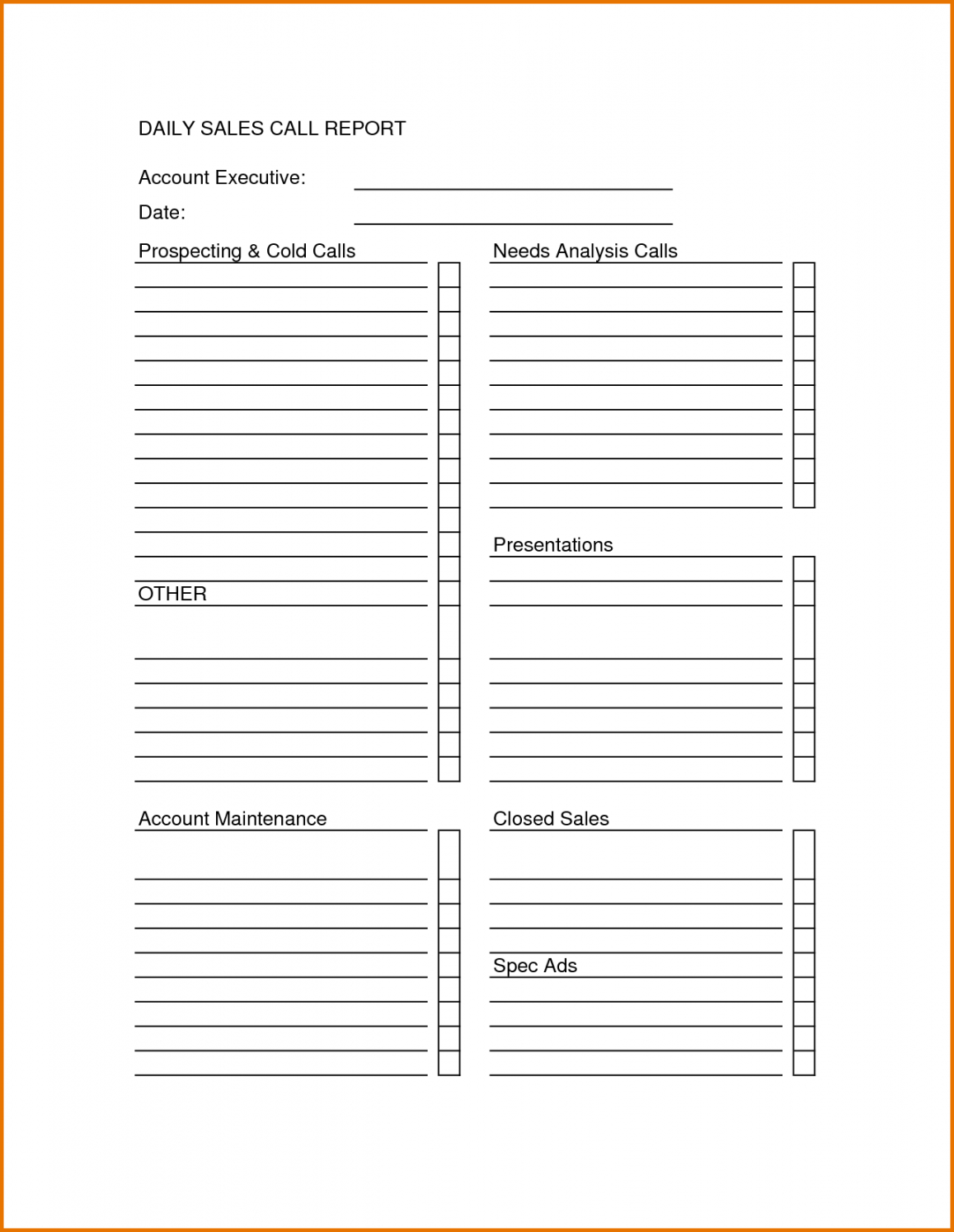 editable sales call sheet template sales call report sheet  sales customer visit agenda template doc