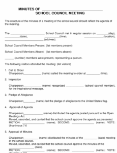 editable school council meeting minutes template download printable ward council meeting agenda template pdf