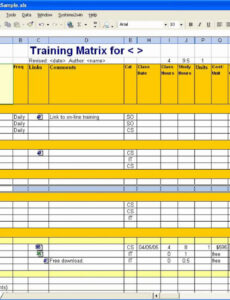 employee training matrix template excel  task list templates employee training agenda template