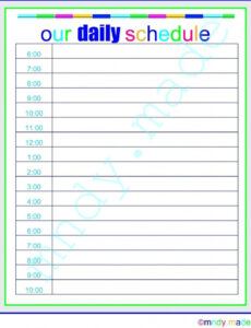 free 023 daily schedule template printable ideas surprising for daily agenda template for students sample