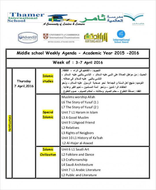 free 7 school agenda examples  samples in pdf  examples school meeting agenda template word