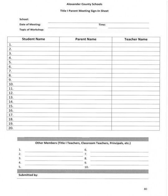 free 8 parent sign in sheets in pdf  ms word  excel parent meeting agenda template doc