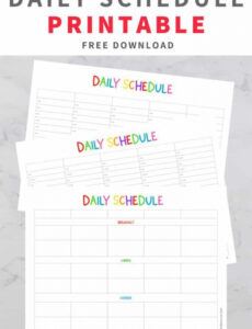 free create a daily schedule for kids with these free daily agenda template for students doc