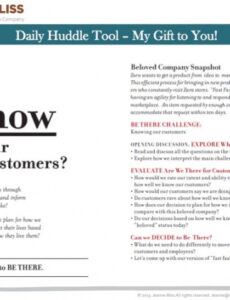 free do you start with the product or your customer daily huddle agenda template doc
