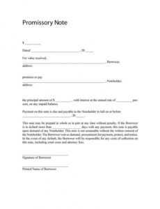free download promissory note template 17  promissory note promissory note template with collateral word
