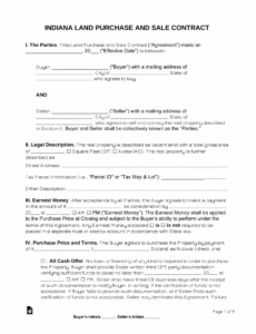 free free indiana land contract template  pdf  word  eforms promissory note template indiana excel