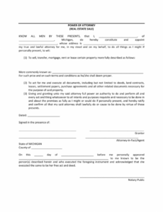 free free michigan real estate power of attorney form  pdf promissory note template michigan excel