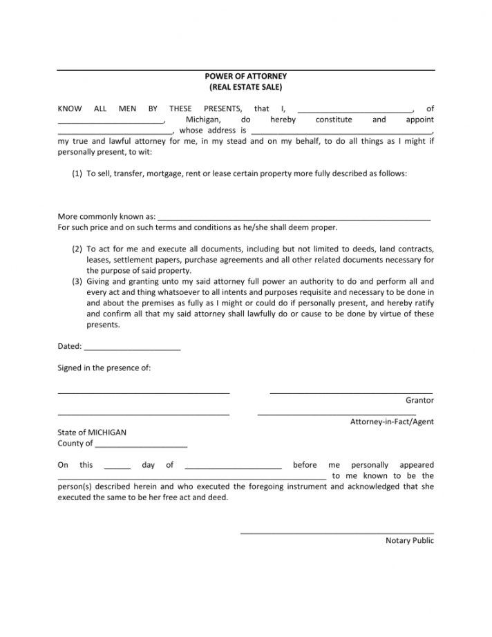 free free michigan real estate power of attorney form  pdf promissory note template michigan excel