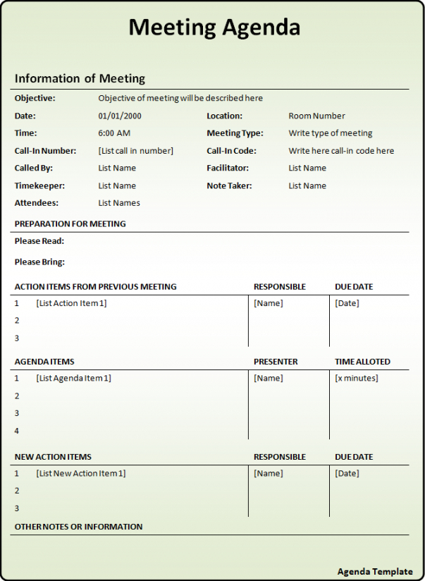 free meeting agenda  free word templates agenda for team meeting template excel