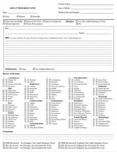 free patient progress note template  sample templates  sample therapy progress note template