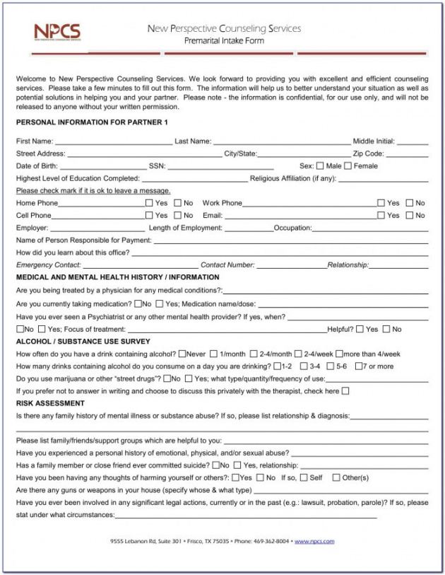 free premarital counseling form oklahoma  form  resume couples therapy progress note template pdf