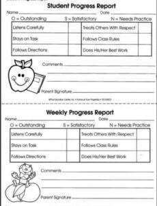 free preschool weekly report template 6  professional daily progress note template