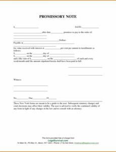 free printable promissory note for personal loan  free template for promissory note example