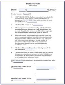free promissory note form pdf promissory note template arizona pdf
