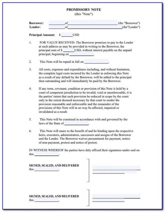 Promissory Note Template Arizona