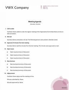 free sample sales meeting agenda template supervisor meeting agenda template example