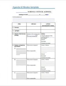 free school agenda template  wanew school meeting agenda template example