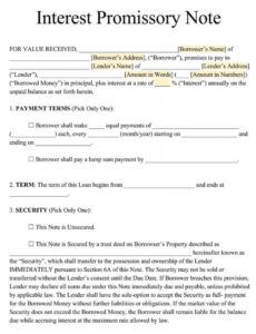 free secured promissory note templates by state  basic promissory note template illinois doc