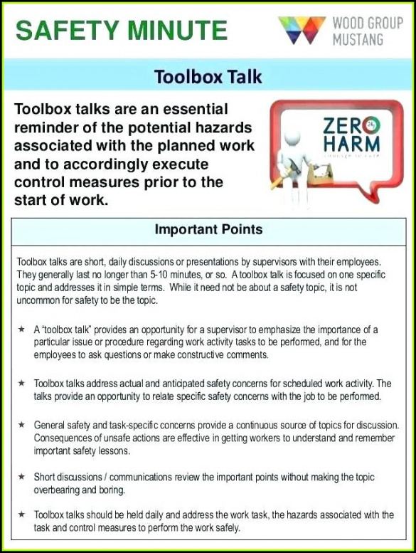 free tailgate safety meeting forms california  form  resume osha safety committee agenda template sample
