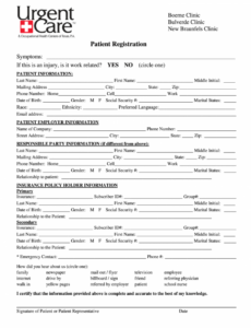 free urgent care patient forms  fill online printable care now doctors note template word