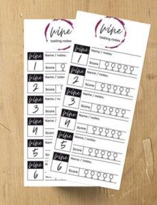 free weinprobekarte zum ausdrucken weinprobescorecard wine tasting note template pdf