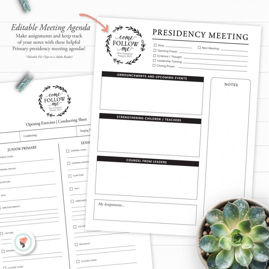 free yw presidency meeting agenda template  weddings234 ward council meeting agenda template pdf