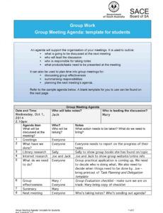 group meeting agenda template pdf  pdf format  e meeting agenda with notes template