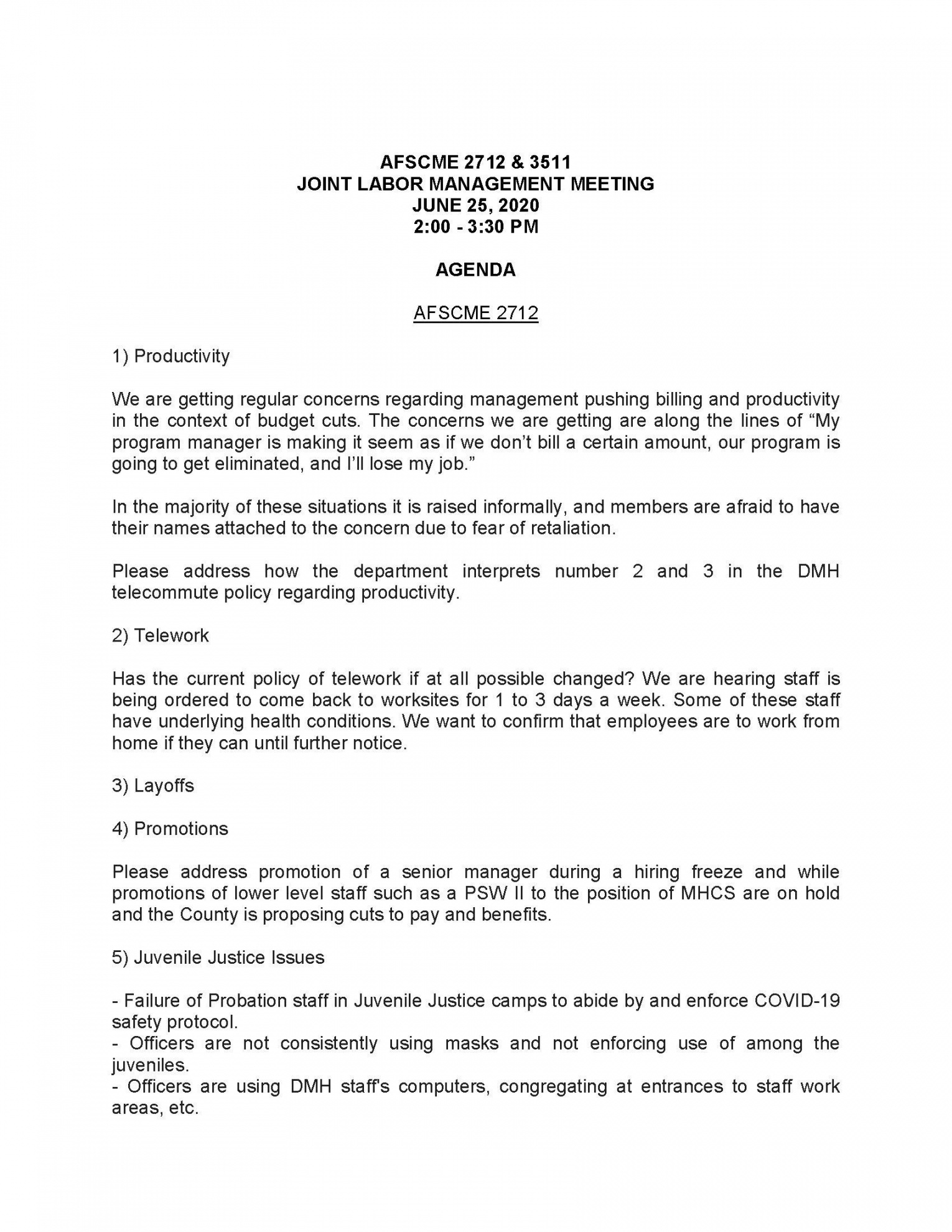 joint labor management meeting agenda  local 2712 social union meeting agenda template excel