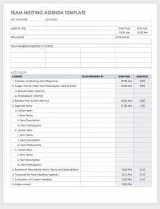 meeting checklist  gotilo customer service meeting agenda template example