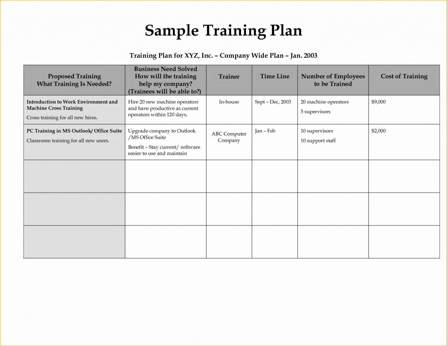 new hire training plan template best of 29 of new employee employee training agenda template excel