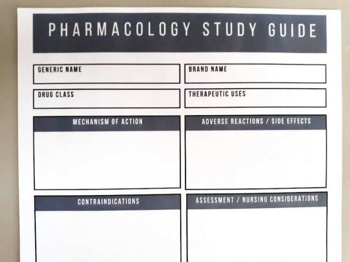 pharmacology nursing student study guide template nursing note taking template for nursing students doc