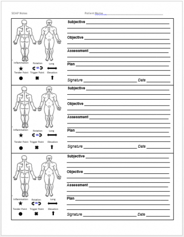 pin on massage athletic training soap note template excel