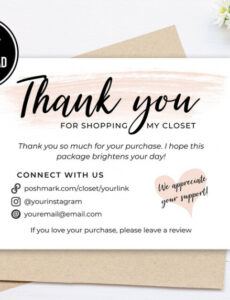 poshmark thank you card template download poshmark poshmark thank you note template example