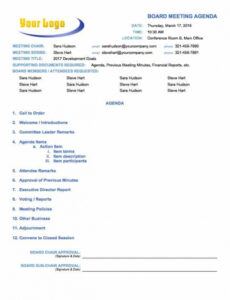 printable 10 free meeting agenda templates for microsoft word business plan meeting agenda template example