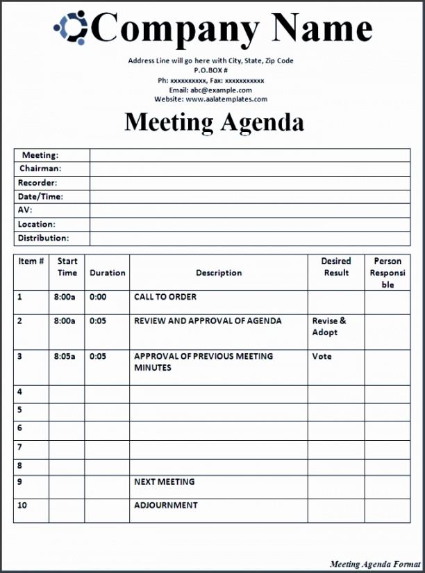 printable 6 meeting agenda templates  sampletemplatess production meeting agenda template