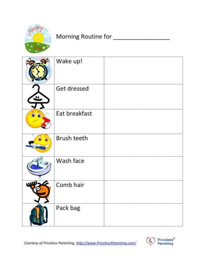 printable 6 morning routine planner templates  pdf  free morning meeting agenda template pdf