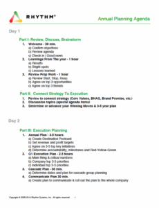 printable annual planning agenda template for your annual planning financial meeting agenda template excel