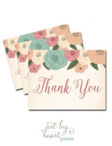 printable bridal shower thank you card printable thank you note  etsy bridal shower thank you note template word