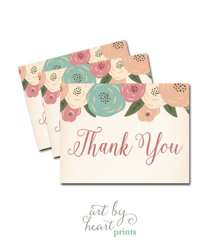 printable bridal shower thank you card printable thank you note  etsy bridal shower thank you note template word