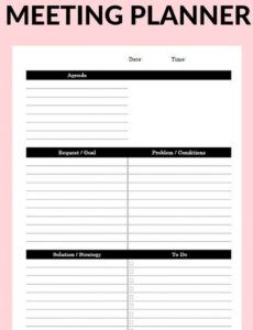 printable business meeting agenda template standard meeting minutes planning meeting agenda template sample