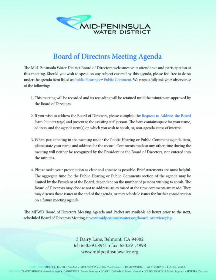 printable example board of directors meeting agenda form  pdf request for agenda items template excel