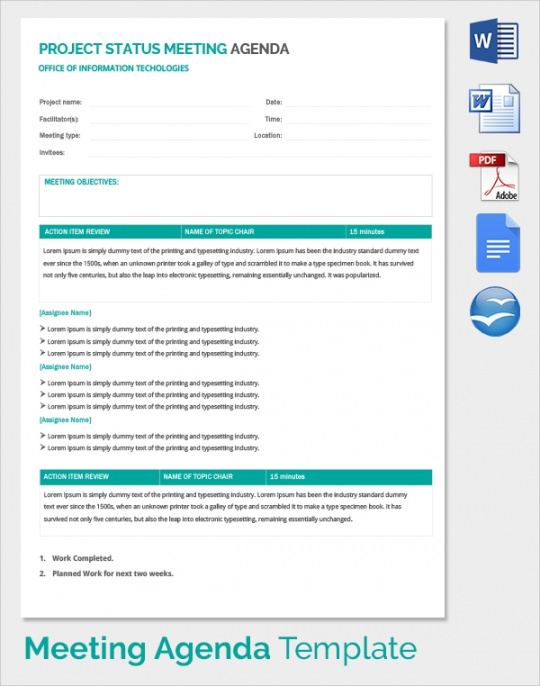 Printable Free 13 Sales Meeting Agenda Templates In Pdf Word Standing ...