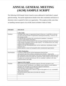 printable free 6 nonprofit agenda examples  sample in pdf  examples non profit board meeting agenda template example