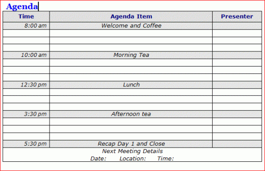 printable free meeting agenda templates supervision agenda template pdf